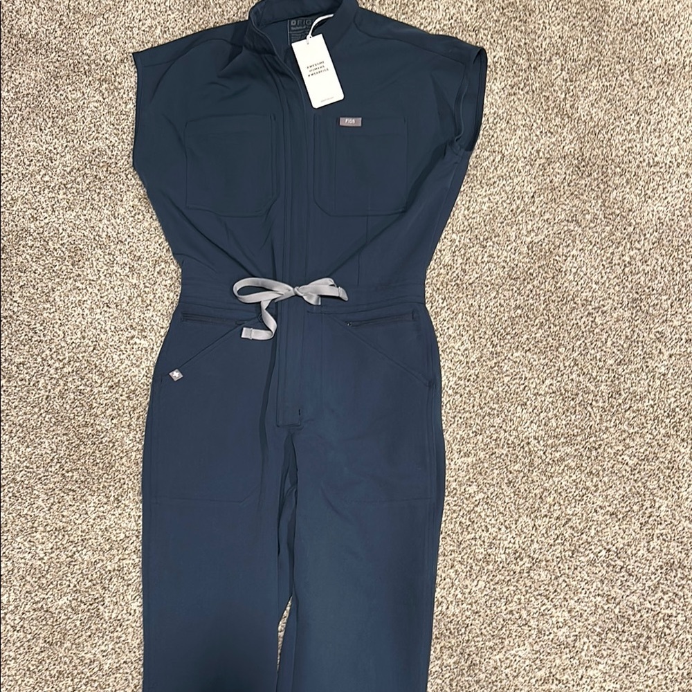 Figs Charcoal Gray Scrub Jumpsuit